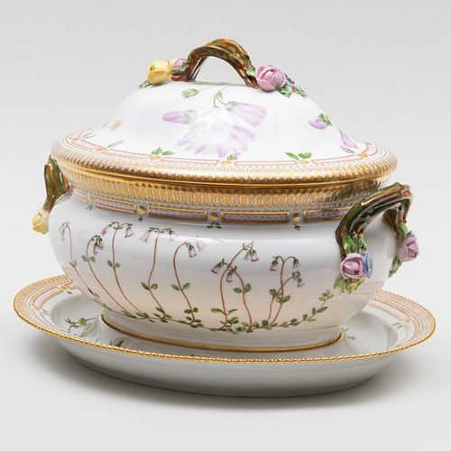 Royal Copenhagen Flora Danica Soup Tureen, Cover and Stand