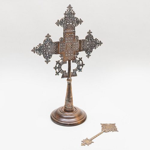 Two Coptic Brass Crosses