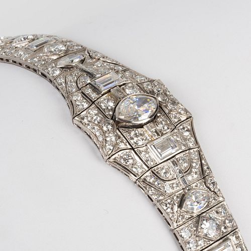 Platinum, Diamond and Simulated Diamond Bracelet