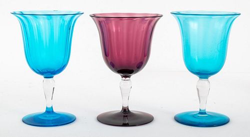 Carder Steuben Wine Glasses, 3