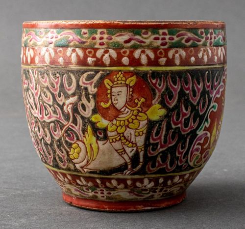 Antique Thai Bencharong Ceramic Bowl