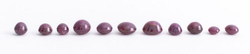 86.2 Cttw. Loose Natural Indian Star Ruby Lot