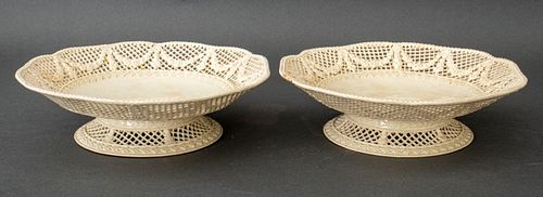 Wedgwood Queensware Reticulated Tazzas, 19th C