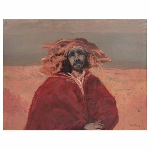 FRANCISCO CORZAS, El profeta, memento mori, Firmado y fechado 72, Óleo sobre tela, 130 x 169 cm