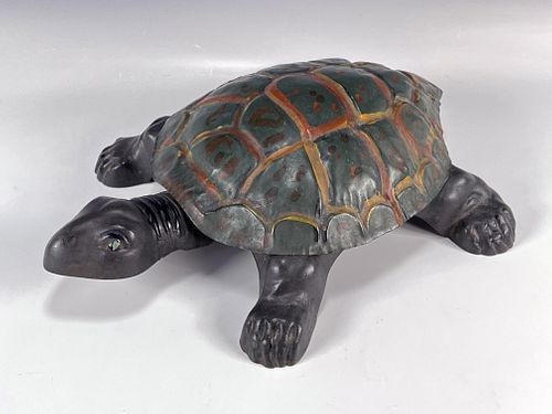FIGURAL CAST METAL TURTLE SPITTOON for sale at auction on 19th May ...