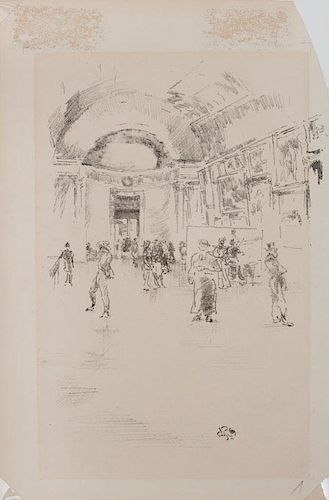 JAMES ABBOTT MCNEILL WHISTLER (1834-1903): THE LONG GALLERY, LOUVRE; AND LES BONNES DU LUXEMBOURG