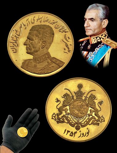 Iran King Mohammadreza Shah Pahlavi Nowruz Celebrate Commemorative Medal,1975 