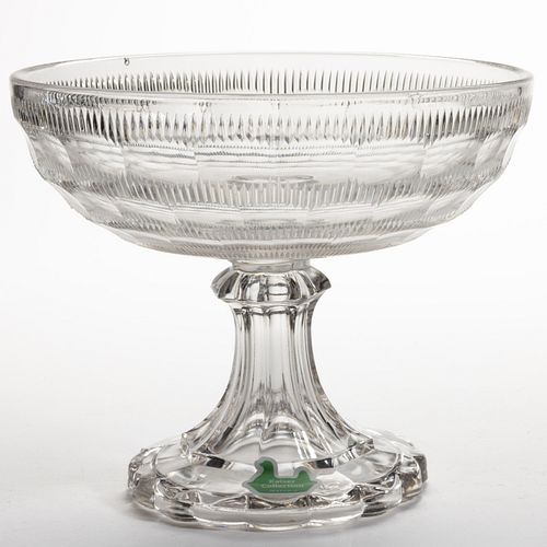 FINE RIB / REEDED (OMN) WITH CUT OVALS - THREE ROW OPEN COMPOTE, 