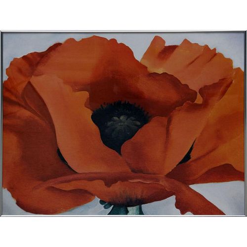 After: Georgia O'Keeffe, American (1887-1986) Red Poppy Print