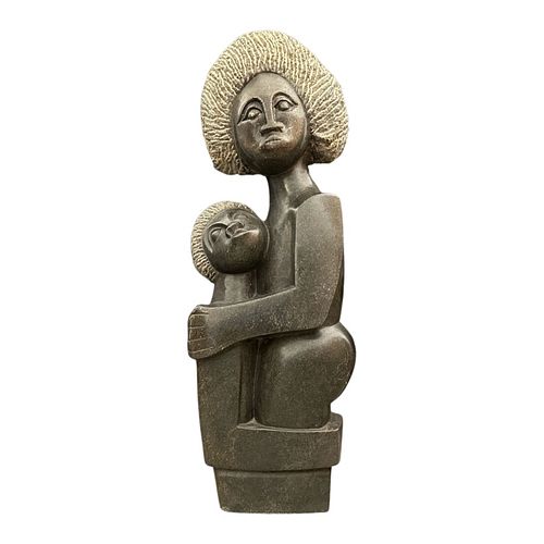C. Rodoto Hand Carved "Mother and Child" Stone Sculpture