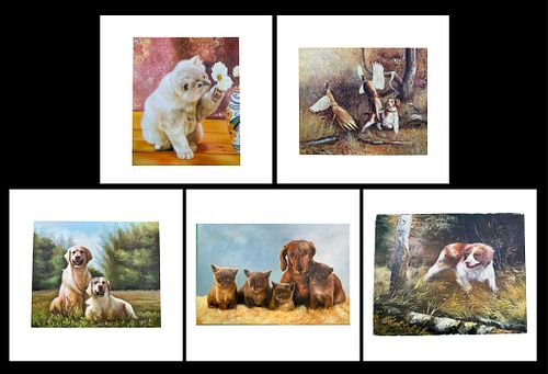 Original Dog and Cat Paintings