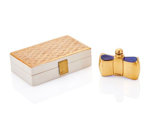 A Guerlain "Coque d'Or" perfume bottle and box by Jean-Michel Frank and Baccarat