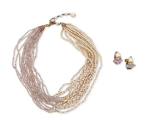A Miriam Haskell jewelry set
