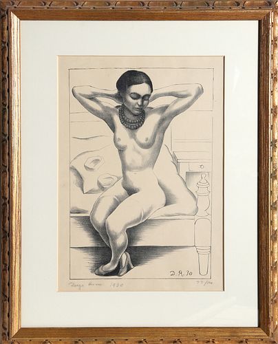 Diego Rivera, Desnudo de Frida Kahlo, Lithograph