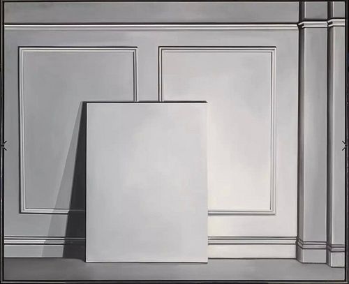 Lowell Blair Nesbitt, Canvas and Studio Wall II, Oil on Canvas
