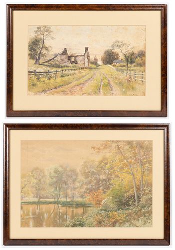 WILLIAM CROTHERS FILTER (NEW YORK, 1857-1915) LANDSCAPE PAINTINGS, LOT OF TWO