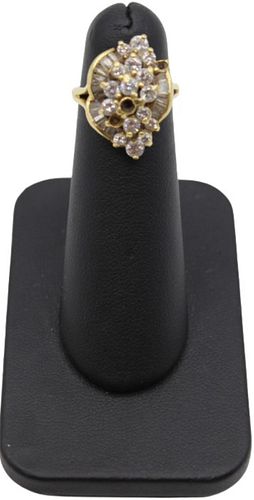 18k Yellow Gold/Diamonds Cocktail Ring  "As Is"