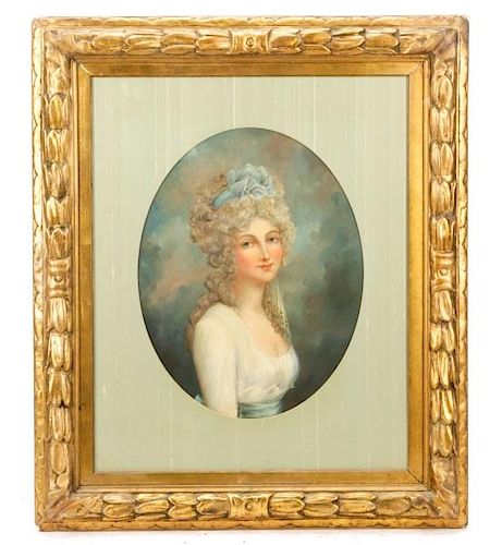 Follower of Drouais, "Young Marie Antoinette", Oil