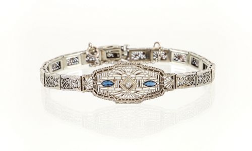 14K Diamond Filigree Bracelet