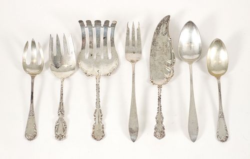 Group of 7 Various Sterling Silver Serving Pieces