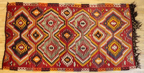 20th Century Turkish Mut Kilim Wool Rug 