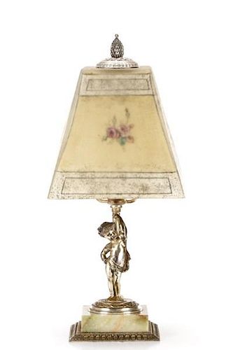 Pairpoint Reverse Painted Figural Boudoir Lamp