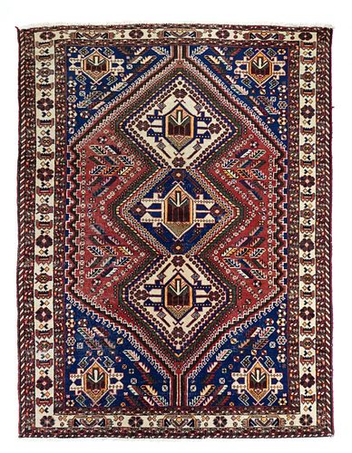 Vintage Qashqai Rug 5’0” x 6'11" (1.52 x 2.11 M)