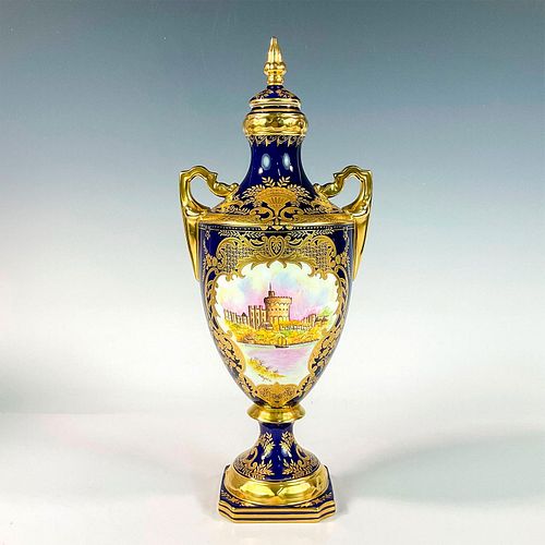 Coalport Windsor Vase, Queen Elizabeth II Silver Jubilee