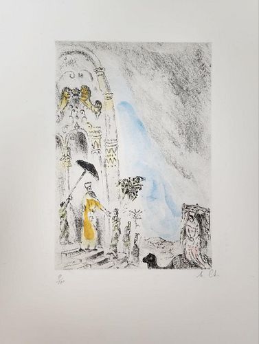 Marc Chagall 'La Reine De Seba - Solomon Greets The Queen Of Sheba', 1931?1939 Etching Signed &
