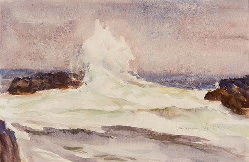 Harmon Neill (Am. 1896-1981), Seascape, Watercolor on paper, framed under glass