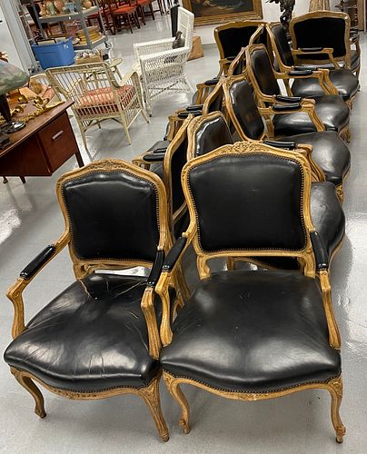 Set of 12 Black Chairs