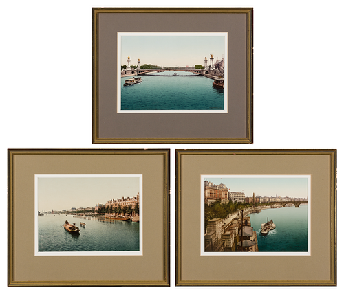 20th Century French School, Three Photographs, Photograph on paper, framed under glass