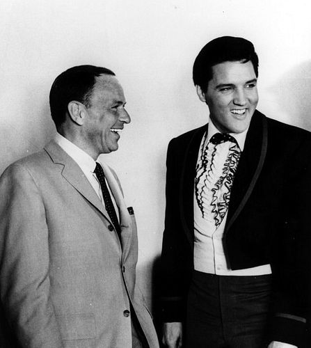 Frank Sinatra and Elvis Presley Print