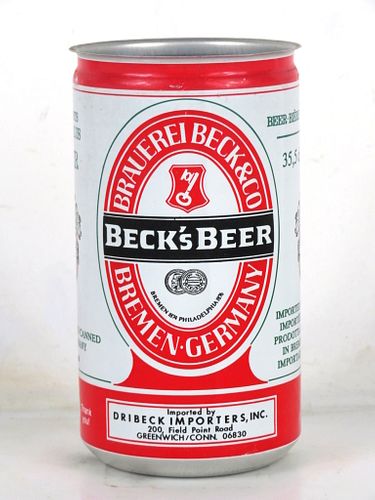 1983 Beck's Bier No UPC 355ml Beer Can Germany To Connecticut