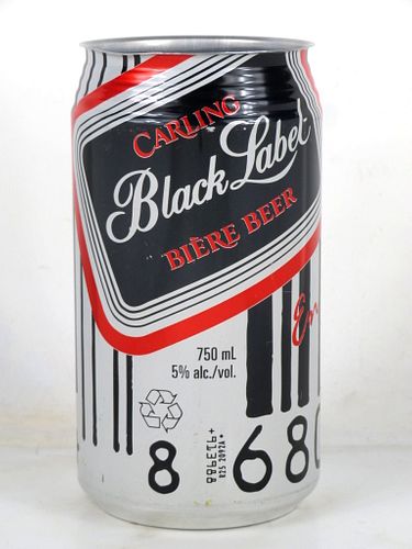 1981 Carling Black Label 750ml Beer Can Molson O'Keefe Canada