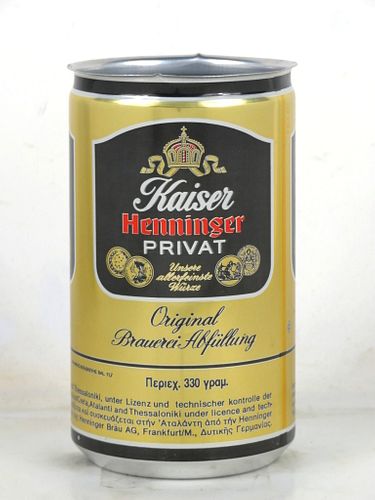 1990 Henninger Kaiser 330ml Beer Can Germany