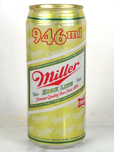1984 Miller High Life 946ml Beer Can Carling O'Keefe Canada