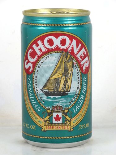 1992 Schooner Lager Beer 355ml Beer Can Canada