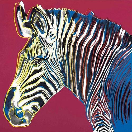 Andy Warhol "Grevy's Zebra" 1983 Trial Proof Silkscreen