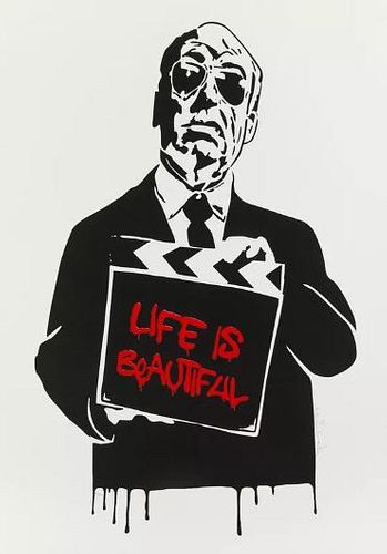 Mr. Brainwash - Alfred Hitchcock (aka Life is Beautiful) (Red)
