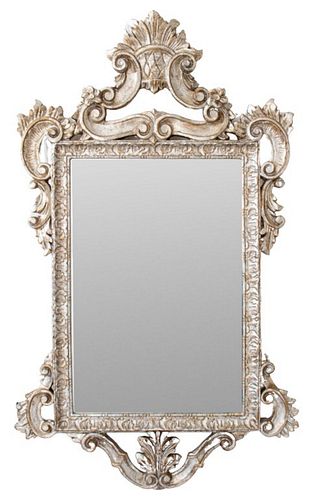 Venetian Rococo Style Silvered Mirror