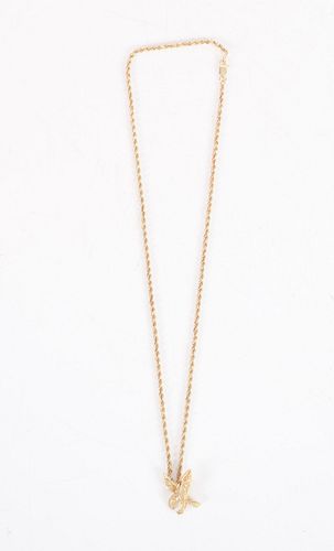 A 14k Gold Necklace with Eagle Pendant