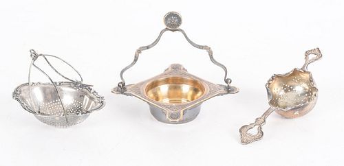 Three Silver Strainers
