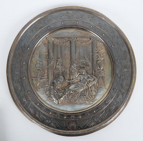An Elkington Silver Plated Plaque, 1876