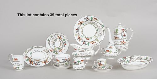 Partial Service, Crown Staffordshire Hunting Scene