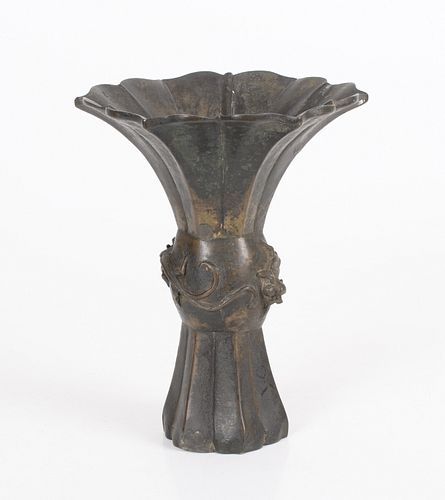 A Chinese Yuan/Ming Dynasty Bronze Vase