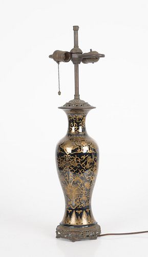 A Chinese Mirror Black Porcelain Vase