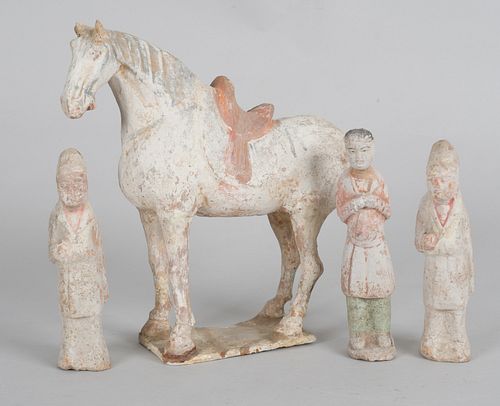 A Group of Chinese Tang Dynasty Figures