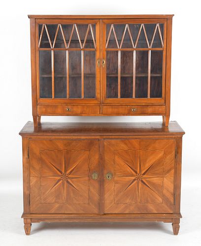 Continental Neoclassical Inlaid Fruitwood Cabinet