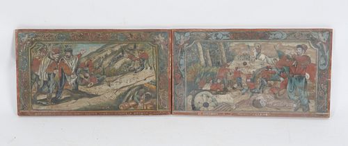 A Pair of Italian Folk Art Painted Panels